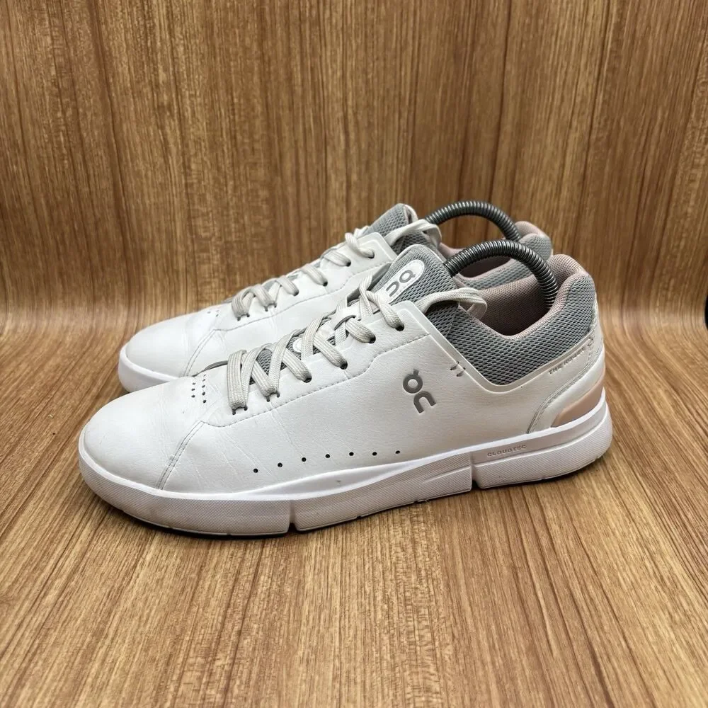 On Cloud THE ROGER Advantage Tennis Sneaker Running Shoe White Rose Womens Sz 10